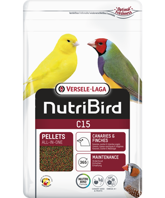 C15 Nutribird extruded for canaries, European natives and exotics