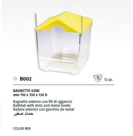 BAGNETTO ESTERNO PER GABBIE "GOBI"