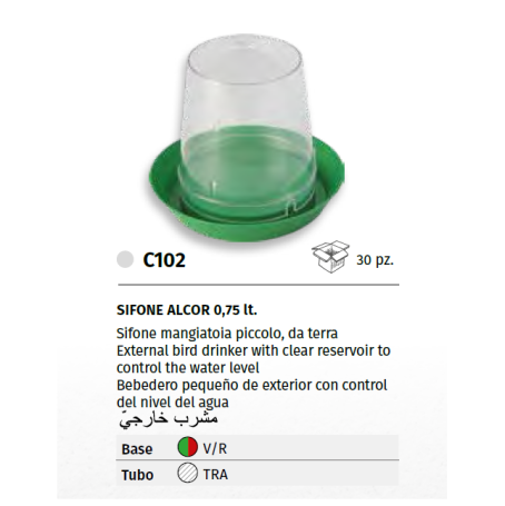 ABBEVERATOIO A SIFONE "ALCOR" Piccolo da Terra 0,75 lt