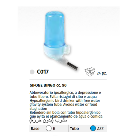 ABBEVERATOIO A SIFONE "BINGO" Ipoallergico 50cc