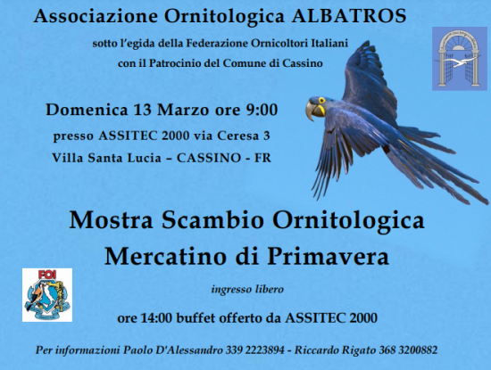Mostra Scambio Ornitologica Mercatino di Primavera di Cassino (RM)