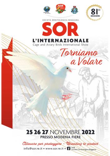 SOR 2022 - Esposizione Ornitologica Internazionale 81° edizione a Modena Fiere