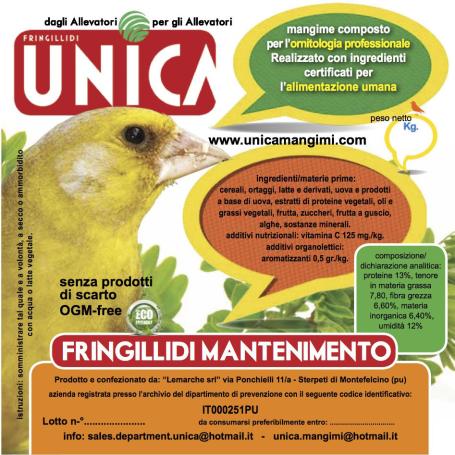 EGG FOOD UNICA FOR FINCHES maintenance