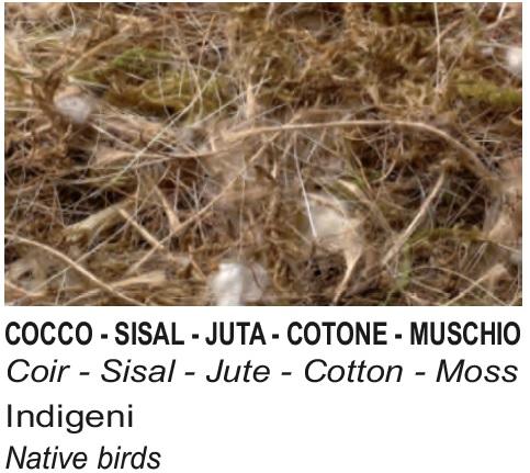 Mixed COIR-SISAL-JUTE-COTTON-MOSS for canine, native birds and exotic nests