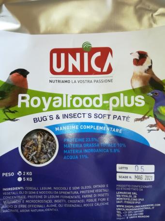 UNICA ROYALFOOD PLUS BUG'S & INSECT'S SOFT PATE' -PER UCCELLI INSETTIVORI