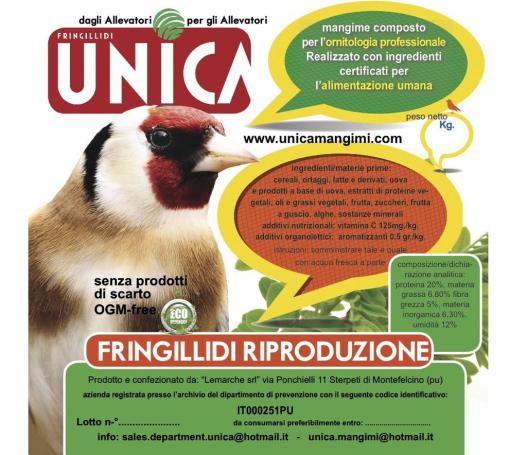 EGG FOOD UNICA FOR FINCHES REPRODUCTIONE